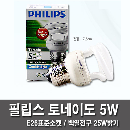 Three-wavelength light bulbs Philips Tornado EL 5W