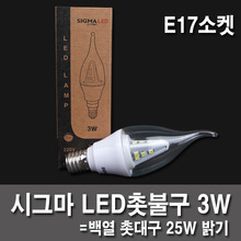 3W E17 LED bulb LED candle nine Sigma Mini Socket