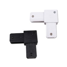 Rail lighting / luminaire accessory rail connector angled ▒▒▒▒▒▒▒▒▒▒ White / Black