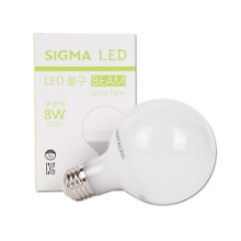 LED ball bulb 8W long sigma type